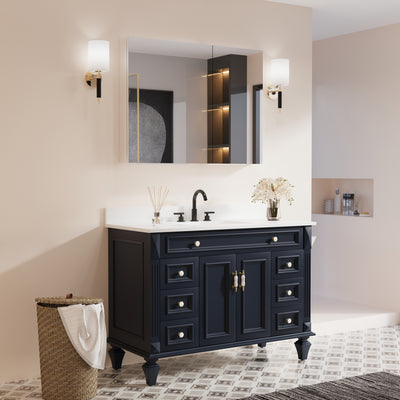 40 in. ×30 in. Copper-Free Tri-Views Mirror Medicine Cabinet with Adjustable Shelves and Dual Swing Doors