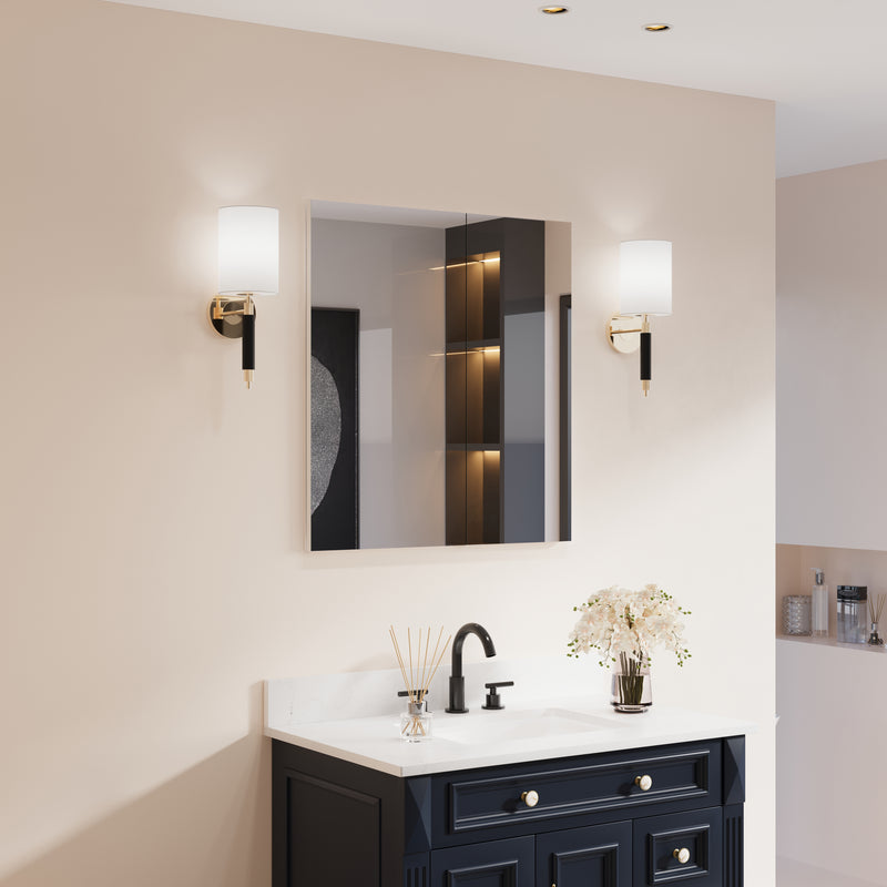 28 in. ×30 in. Copper-Free Tri-Views Mirror Medicine Cabinet with Adjustable Shelves and Dual Swing Doors