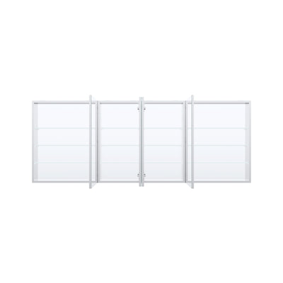 80 in. ×30 in. Copper-Free Tri-Views Mirror Medicine Cabinet with Adjustable Shelves and Dual Swing Doors