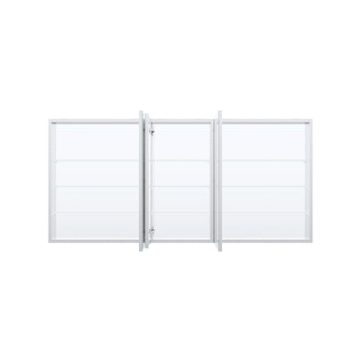64 in. ×30 in. Copper-Free Tri-Views Mirror Medicine Cabinet with Adjustable Shelves and 3 Doors