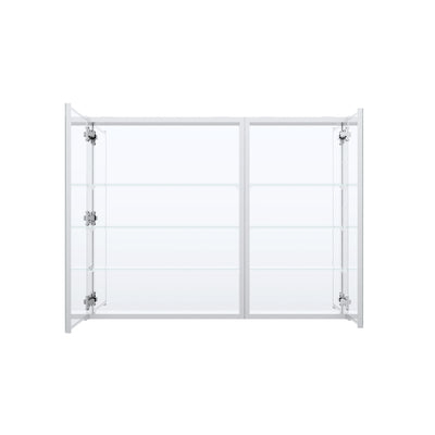 40 in. ×30 in. Copper-Free Tri-Views Mirror Medicine Cabinet with Adjustable Shelves and Dual Swing Doors