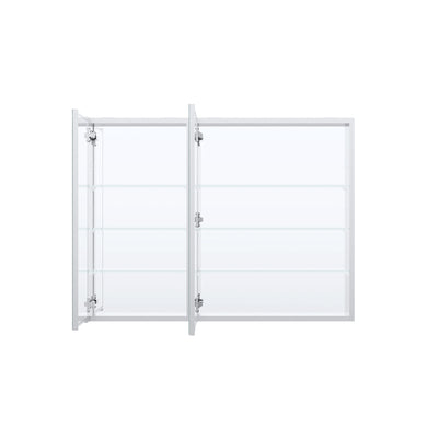 40 in. ×30 in. Copper-Free Tri-Views Mirror Medicine Cabinet with Adjustable Shelves and Dual Swing Doors