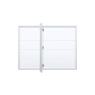 40 in. ×30 in. Copper-Free Tri-Views Mirror Medicine Cabinet with Adjustable Shelves and Dual Swing Doors
