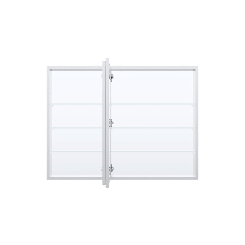 40 in. ×30 in. Copper-Free Tri-Views Mirror Medicine Cabinet with Adjustable Shelves and Dual Swing Doors