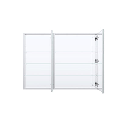 40 in. ×30 in. Copper-Free Tri-Views Mirror Medicine Cabinet with Adjustable Shelves and Dual Swing Doors
