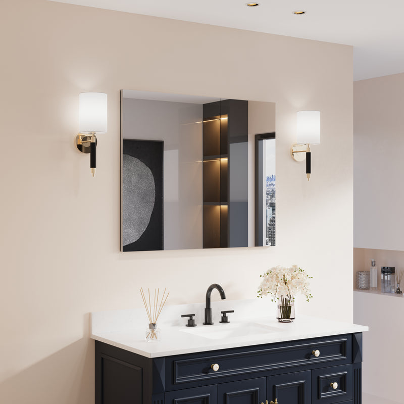 36 in.x 30 in. Copper-Free Tri-Views Mirror Cabinet with Adjustable Shelves and Dual Swing Doors