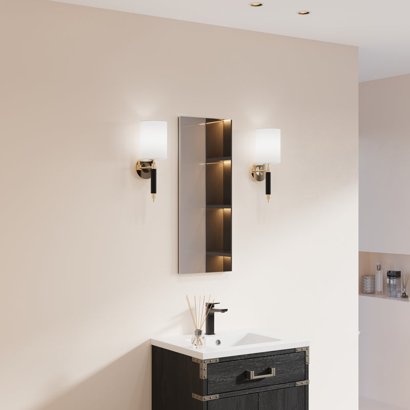 12 in. x 30 in. Copper-Free Tri-Views Mirror Medicine Cabinet with Adjustable Shelves and Right Swing Door