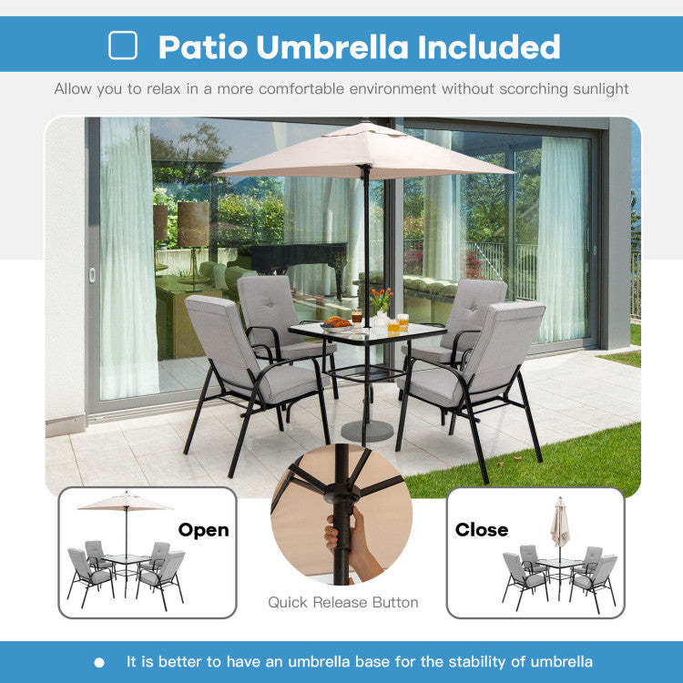4 feet patio umbrella 5 Feet Patio Square Market Table Umbrella Shelter with 4 Sturdy Ribs – Forclover