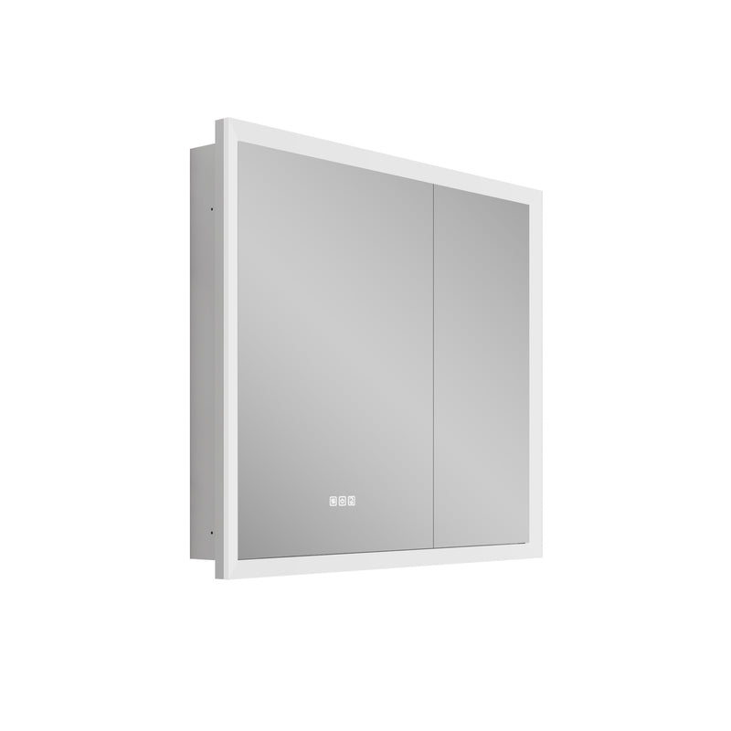 36 in. x 32 in. LED Lighted Anti-fog Mirror Medicine Cabinet Surface/Recessed Mount, Soft Close, 3X Magnifier
