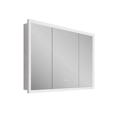 48 in. x 32 in. LED Lighted Anti-fog Mirror Medicine Cabinet Surface/Recessed Mount, Soft Close, 3X Magnifier