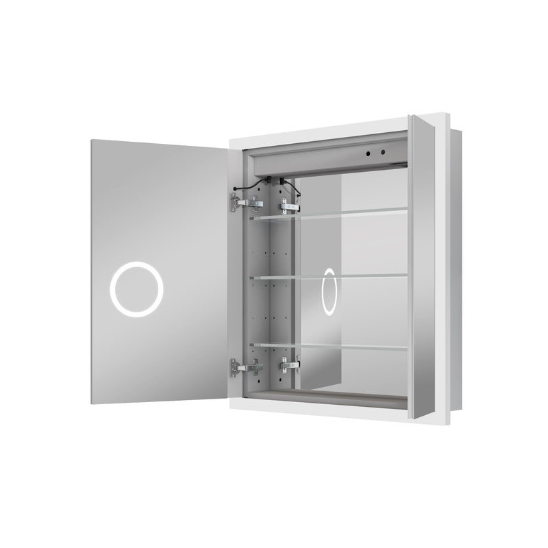 30 in. x 32 in. LED Lighted Anti-fog Mirror Medicine Cabinet Surface/Recessed Mount, Soft Close, 3X Magnifier