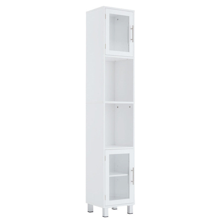 71 Inch Tall Tower Bathroom Storage Cabinet and Organizer Display Shelves for Bedroom