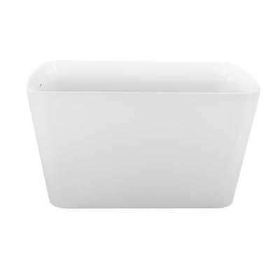 27-in W x 47-in L Gloss Acrylic Oval Freestanding Soaking Bathtub