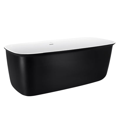 29-in W x 62-in L Acrylic Freestanding Contemporary Soaking Bathtub