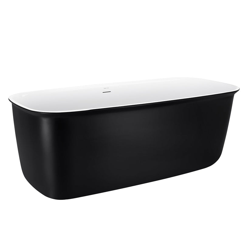 29-in W x 62-in L Acrylic Freestanding Contemporary Soaking Bathtub