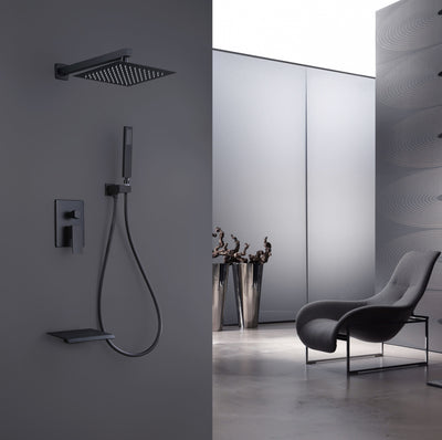 Pressure Balanced Complete Tub And Shower Faucet With Rough-In Valve