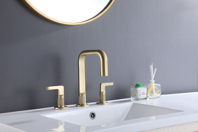 Solid Brass 8 Inch Two Handle Bathroom Faucet