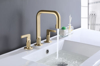 Solid Brass 8 Inch Two Handle Bathroom Faucet