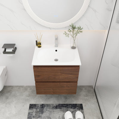 24 inch Bathroom Vanity With Gel Basin Top