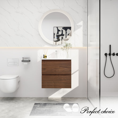 24 inch Bathroom Vanity With Gel Basin Top
