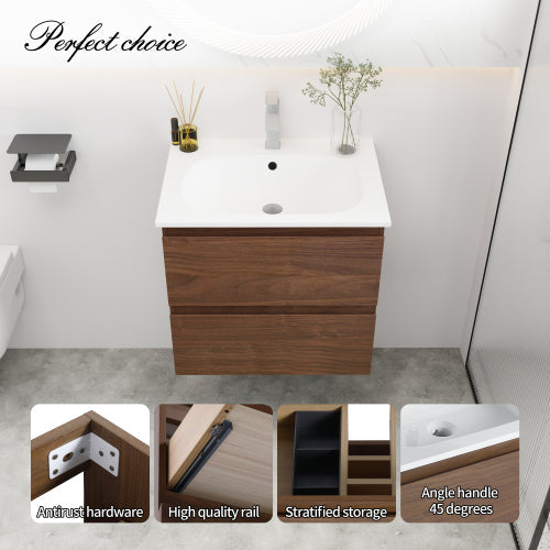 24 inch Bathroom Vanity With Gel Basin Top