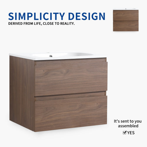 24 inch Bathroom Vanity With Gel Basin Top