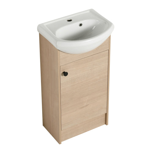 18 Inch Freestanding Bathroom Vanity, Small Bathroom Vanity With Sink, Bathroom Vanity and Sink Combo