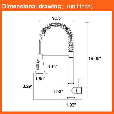 Single Handle Pull Down Sprayer Kitchen Faucet