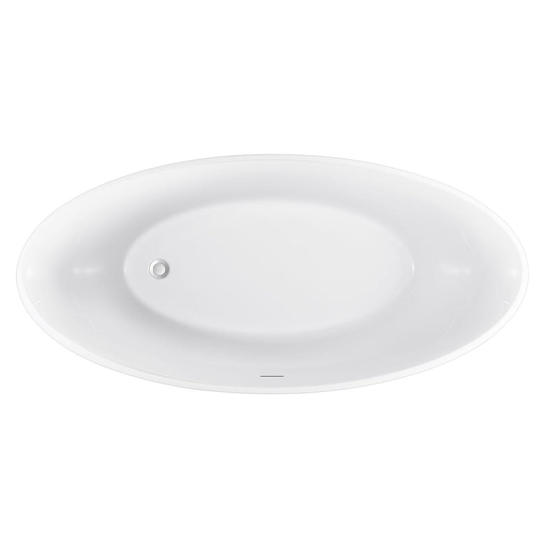 29-in W x 59-in L White Acrylic Freestanding Contemporary Soaking Bathtub