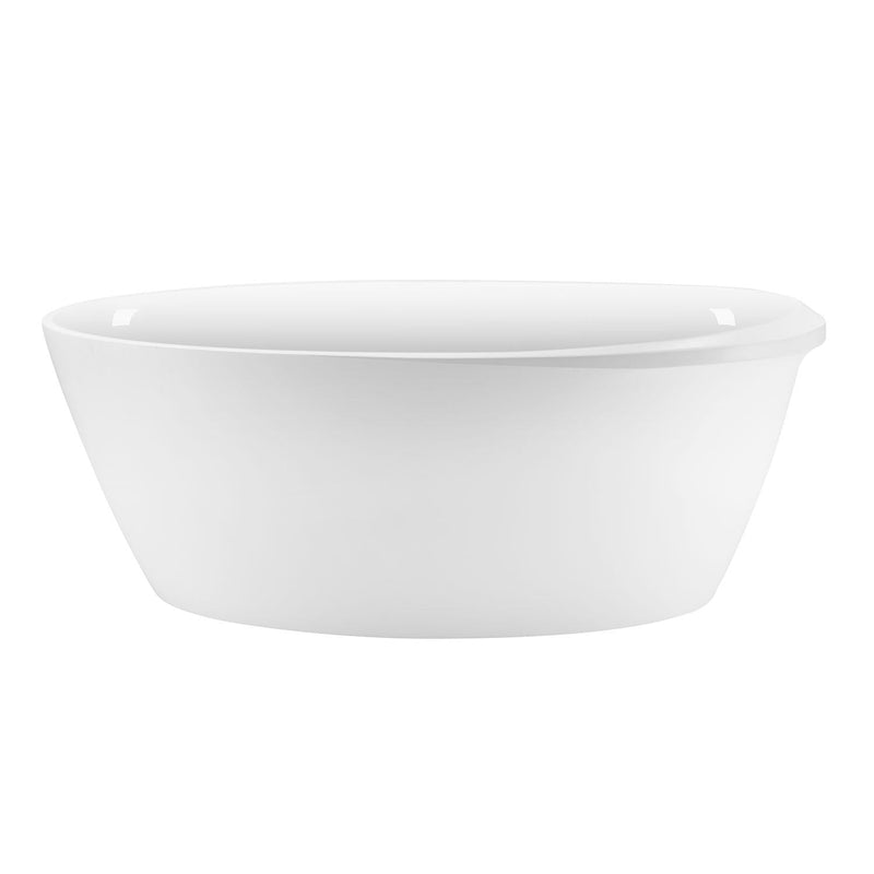 31-in W x 67-in L White Acrylic Freestanding Contemporary Soaking Bathtub