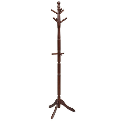 Adjustable Free Standing Wooden Coat Rack