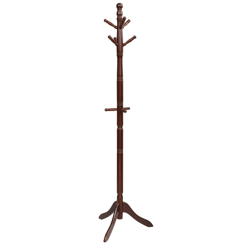 Adjustable Free Standing Wooden Coat Rack