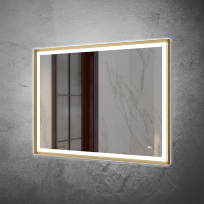 48 in. W x 36 in. H Aluminium Framed Front and Back LED Light Bathroom Vanity Mirror