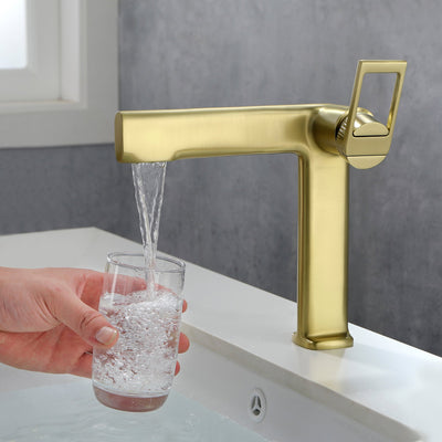 1.18 in. L Spout Single-Handle Single-Hole Bathroom Faucet with Supply Line