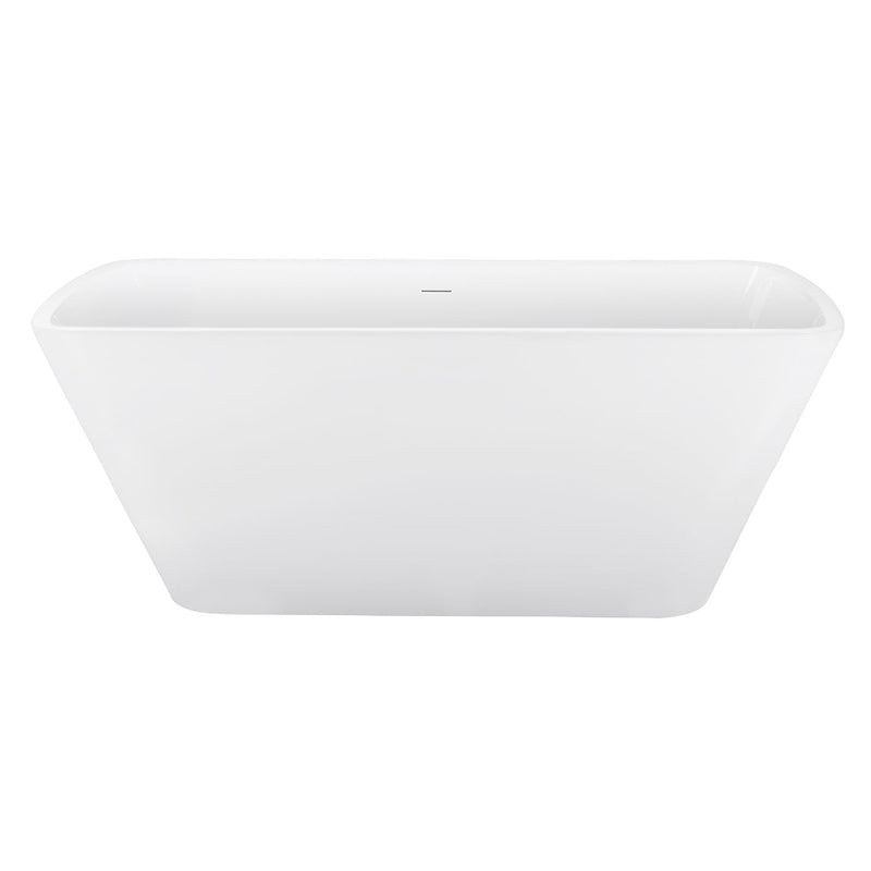 31-in W x 67-in L White Acrylic Freestanding Soaking Bathtub