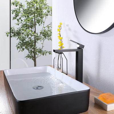Single Hole Black Vessel Sink Bathroom Faucet