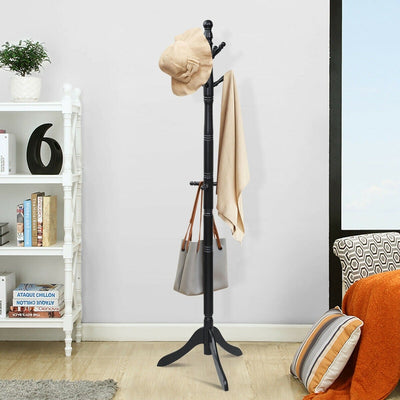 Adjustable Free Standing Wooden Coat Rack