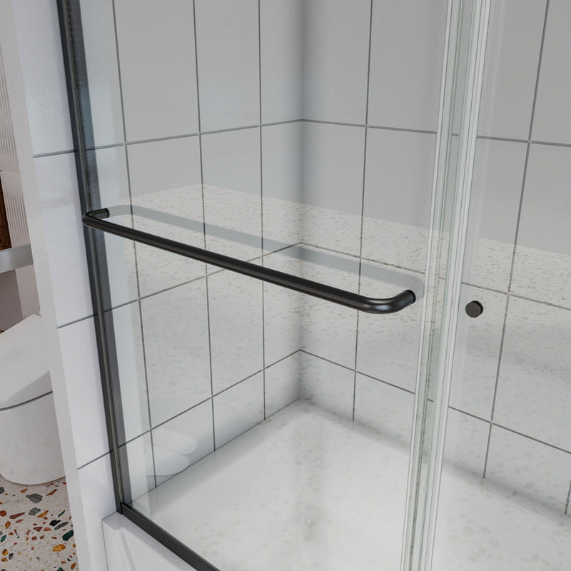 56inch - 60inch W x 58inch H Single Sliding Frameless Tub Door with Clear Glass