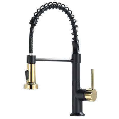 Single Handle Pull Down Sprayer Kitchen Faucet with 360℃ Rotation