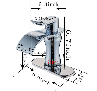 Single Hole Bathroom Faucet with Deckplate Included and Supply Lines