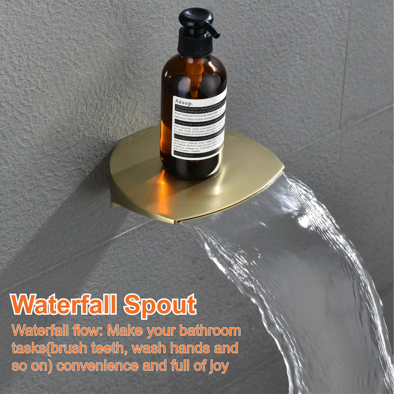 Single-Handle 3-Spray Round High Pressure Shower Faucet Set