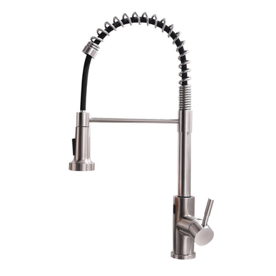 Single Handle Touch Pull Down Sprayer Kitchen Faucet with Deckplate and 360℃ Rotation