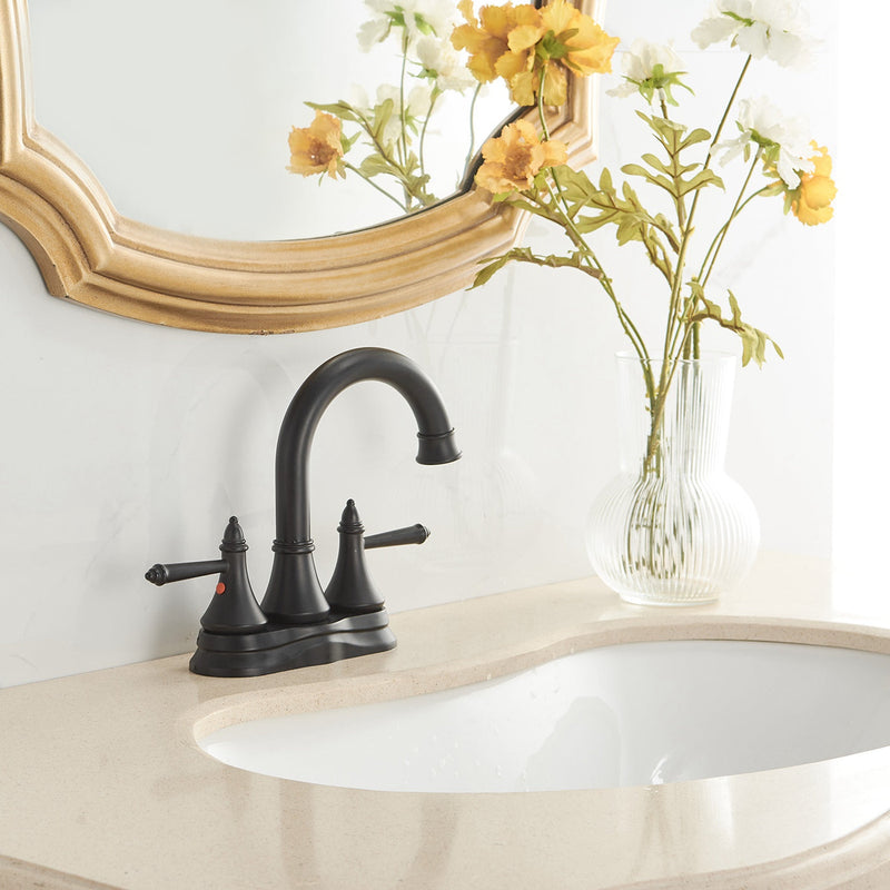 4 in. Centerset 2-Handle Bathroom Sink Faucet
