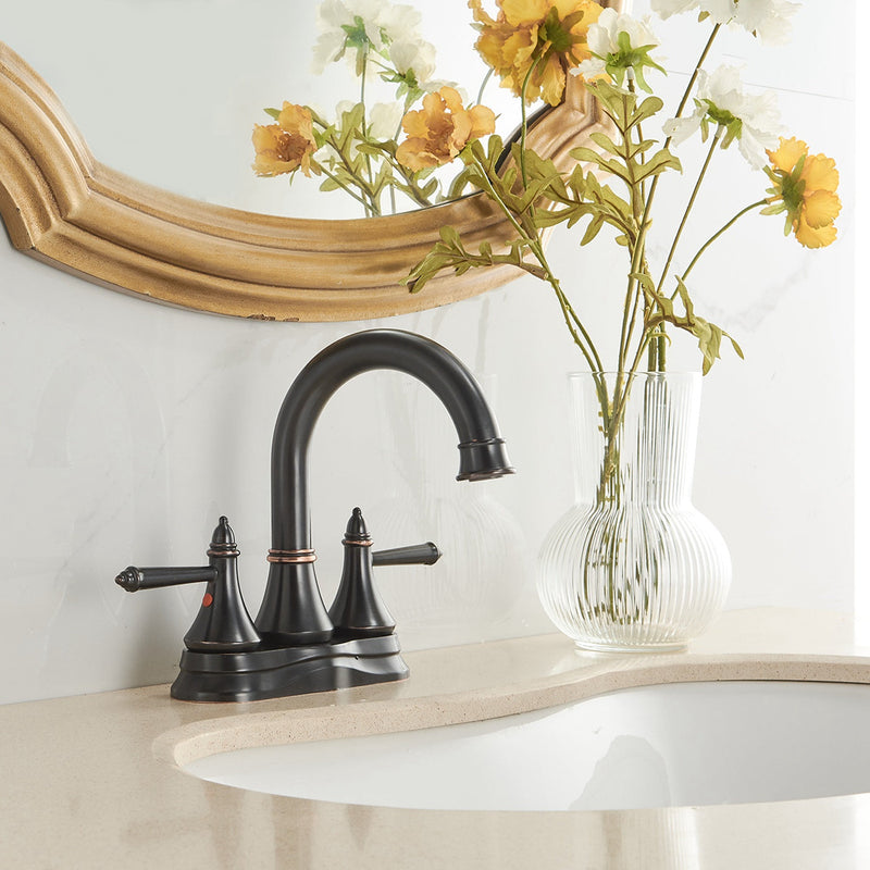 4 in. Centerset 2-Handle Bathroom Sink Faucet