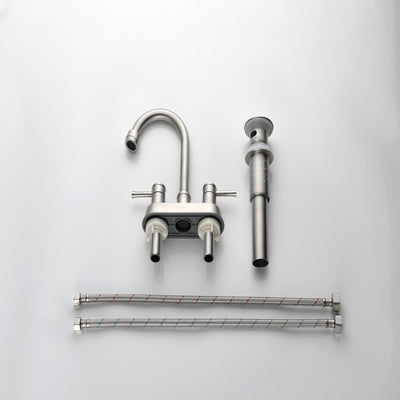 4 Inch 2 Handle Centerset Lead-Free Bathroom Sink Faucet