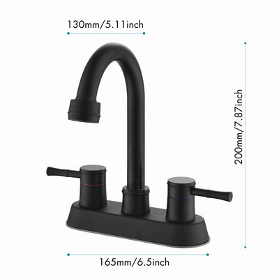 4 Inch 2 Handle Centerset Lead-Free Bathroom Sink Faucet