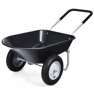 2 Tire Wheelbarrow Garden Cart Heavy-duty Dolly Utility Cart