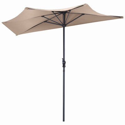 9Ft Patio Bistro Half Round Umbrella