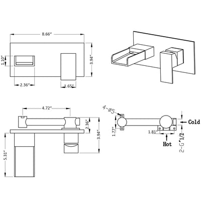 Single Hole Black Vessel Sink Bathroom Faucet