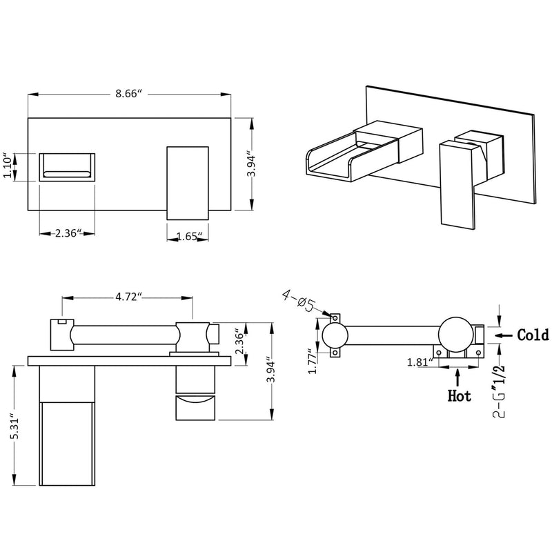 Single Hole Black Vessel Sink Bathroom Faucet